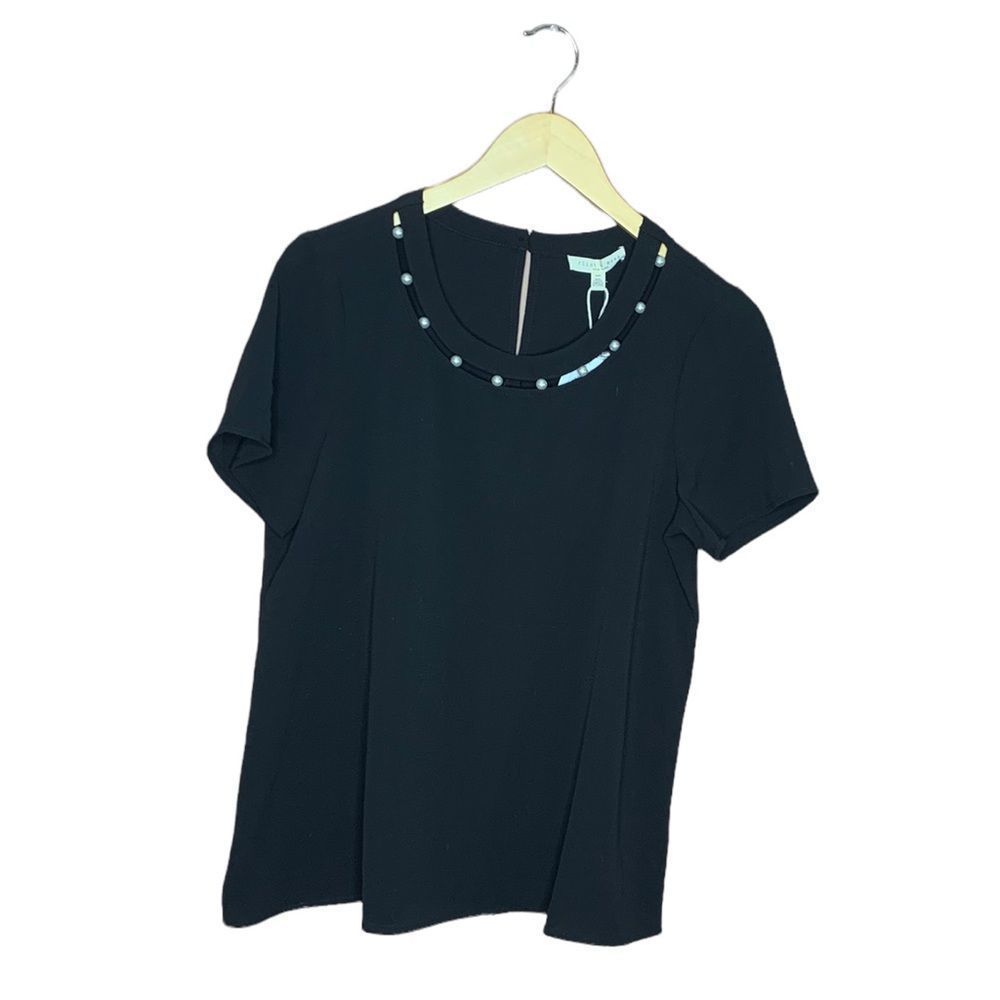 Flint&Moss Black Short Sleeved Blouse